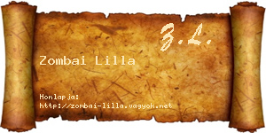 Zombai Lilla névjegykártya
