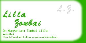 lilla zombai business card